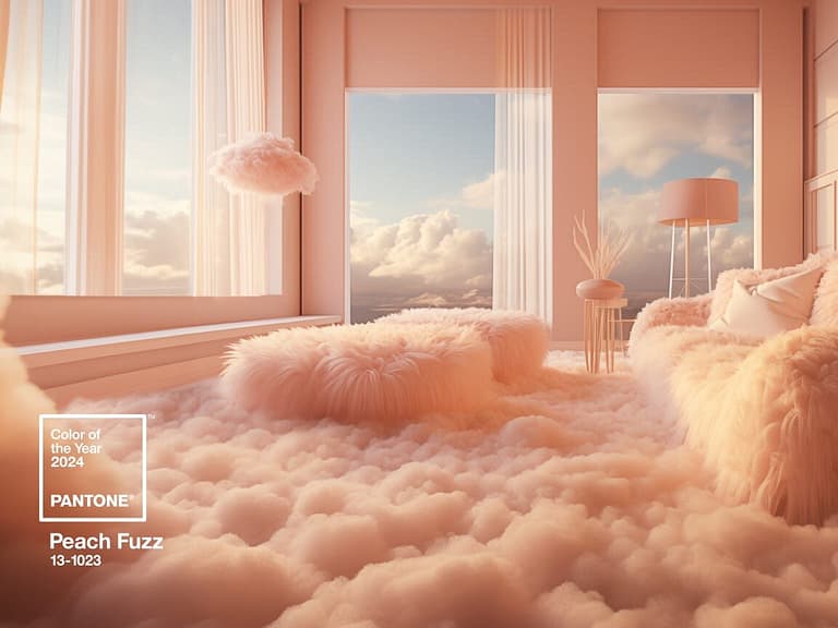 BLOG 2024 Pantone Peach Fuzz factor warm fuzzy room